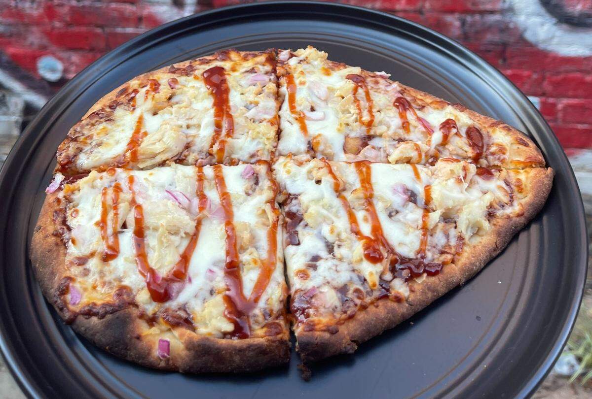 The BBQ Chicken Flat Bread at 19th at the Warehouses.