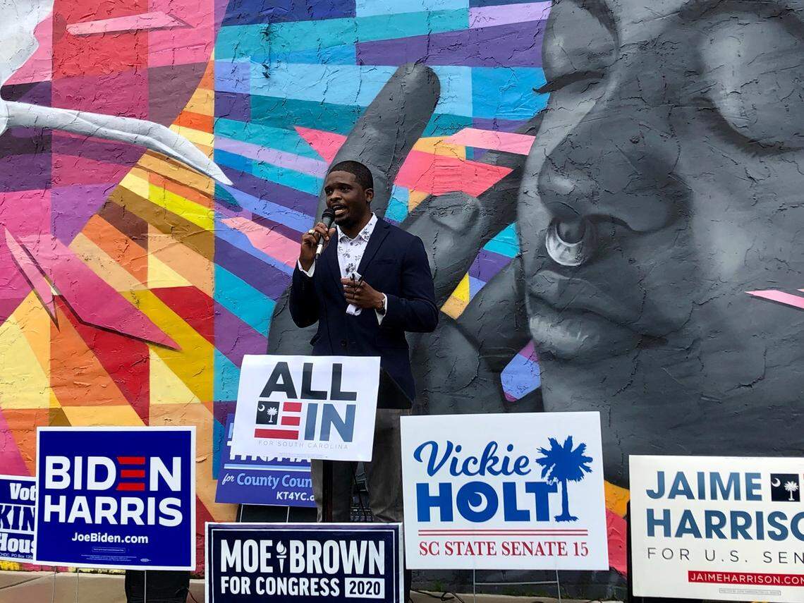 Moe Brown, Democratic candidate for Congress, campaigned in Rock Hill Wednesday. Brown is facing Republican U.S. Rep. Ralph Norman for the S.C. 5th District seat.