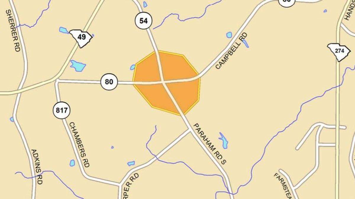 The intersection of Paraham and Campbell roads in York County is one of many set for improvement.