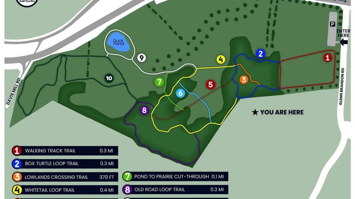Woodend Park is an 84-acre park that features 10 trails and 40 parking spots.