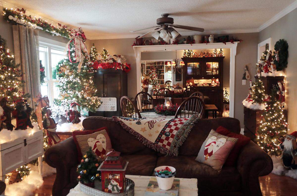 Cathy Griffin’s Rock Hill home is decorated with more than 100 Christmas trees.