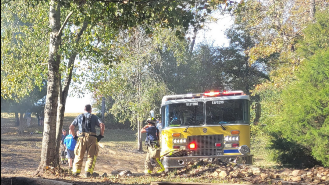Two South Carolina firefighters were hurt Sunday when a tractor suddenly began moving without a driver and struck them, according to the Richburg Fire-Rescue in Chester County.