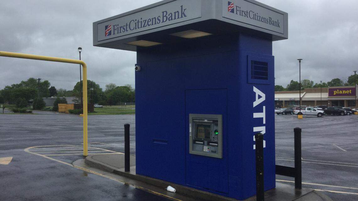A skimmer and pinhole camera designed to steal customers' information were found on this First Citizens Bank ATM in the 1800 block of Cherry Road, Rock Hill Police Department officers said. Officers also found a skimmer in an ATM inside a Circle K Rock Hill convenience store on Celanese Road on Saturday.