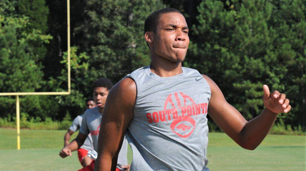 Tahleek Steele takes over the South Pointe offense in 2018. He’s one of the many players that hopes to step out of the shadows this fall and help the Stallions win a history-making fifth straight football state title.