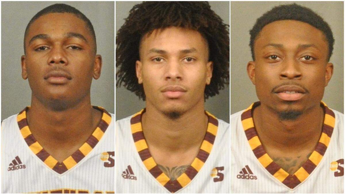 Winthrop student-athletes Adam Pickett, Joshua Ferguson and Nych Smith.