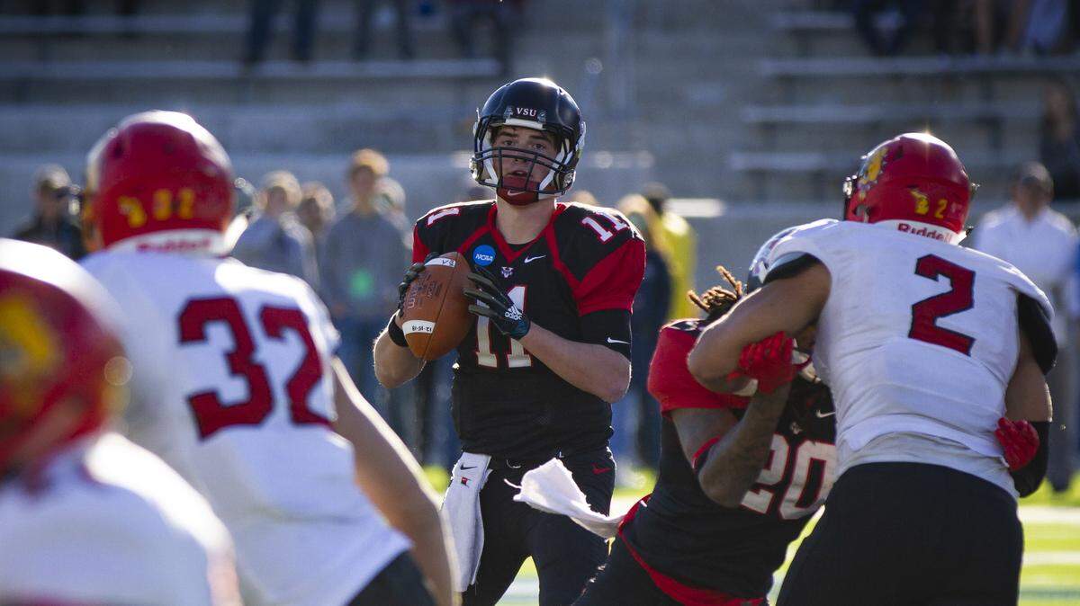 Fort Mill’s Rogan Wells threw for five touchdown passes during Valdosta State’s 49-47 win over Ferris State in the NCAA Division II national championship game last weekend.