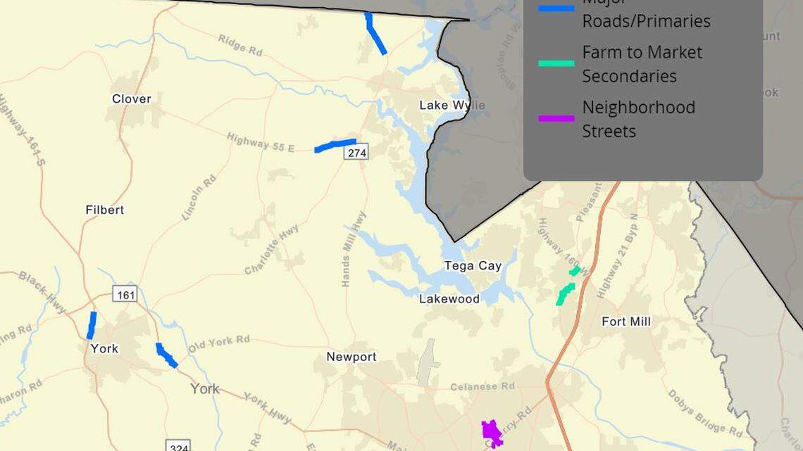SCDOT says these York, Lancaster and Chester county roads are up next for repaving.