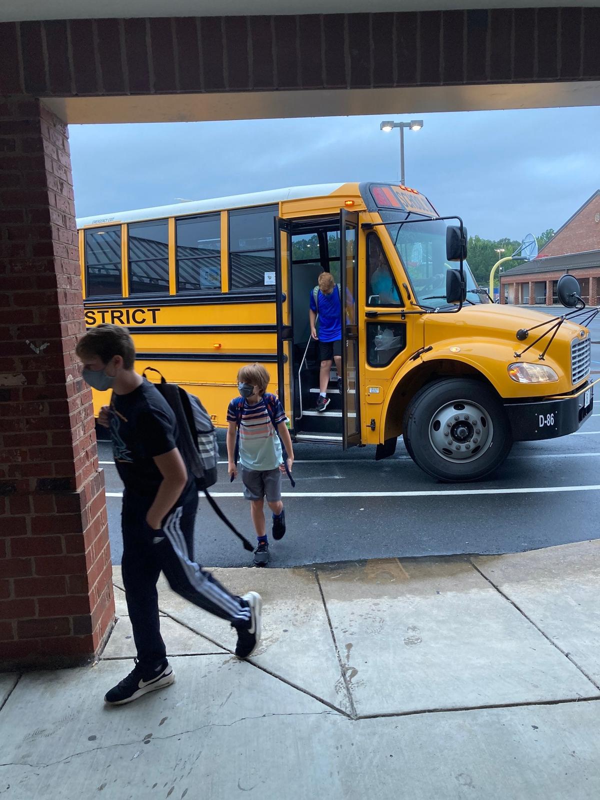 Students head to school at Gold Hill Middle School in Fort Mill on Monday, Aug. 31. The Rock Hill School District’s first day of school is Sept. 25.