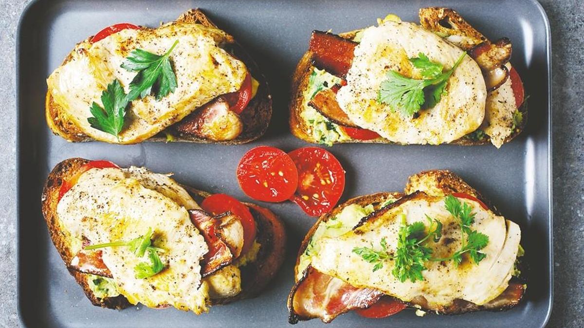 Chicken, Bacon and Avocado Sandwiches.