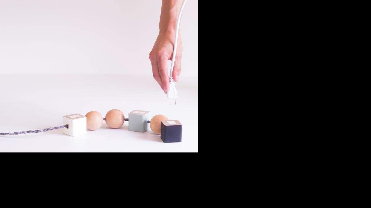 
With maple blocks and a cloth cord, the three-socket Oon power strip ($79) is one you won’t mind setting out on your desk or in your living room for all to see. 
