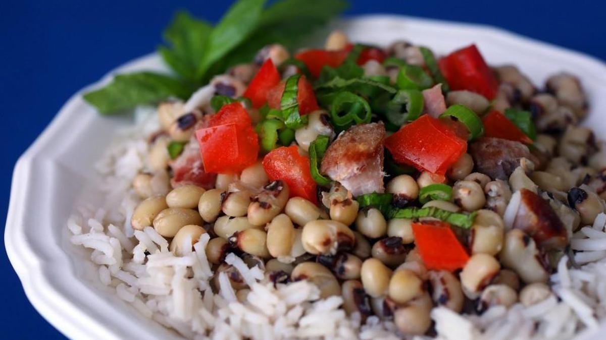 Hoppin’ John, (or black-eyed peas) is a traditional Southern dish to celebrate the new year.