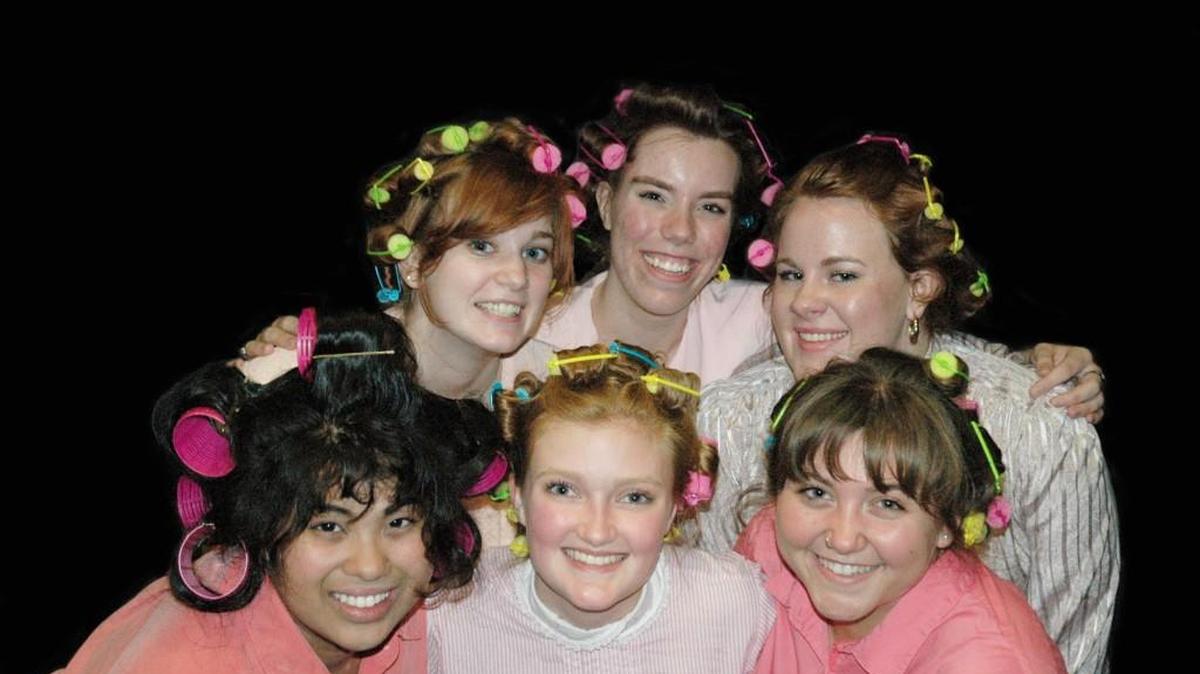 Cast members with the Winthrop University Theater get ready to present the Southern classic “Steel Magnolias,” Wednesday-Nov. 5 in Johnson Theatre at the university.