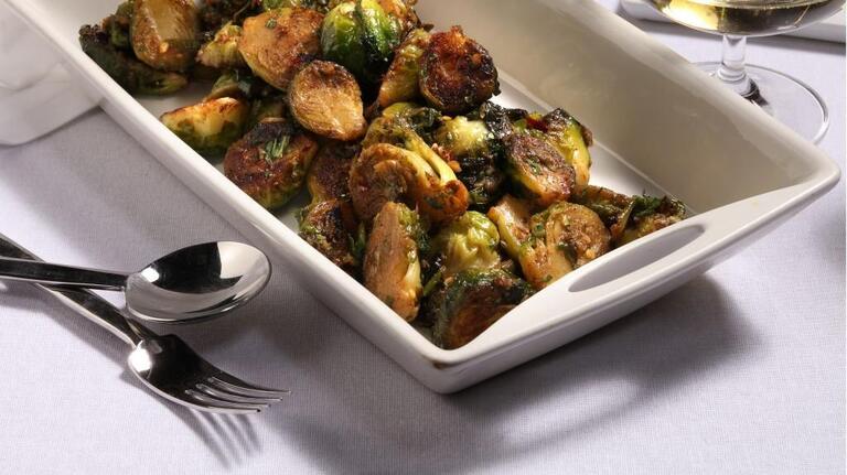 Roasted Brussels sprouts in an air fryer is the easiest veggie side dish to make