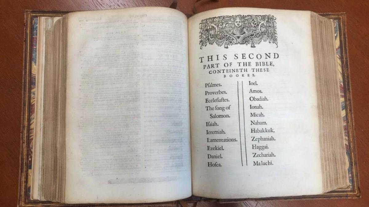 According to the Library of Congress, the Geneva Bible “is also known as the ‘Breeches Bible’ because in its translation of Genesis, Adam and Eve mask their shame by sewing pants, or ‘breeches,’ out of fig leaves.”