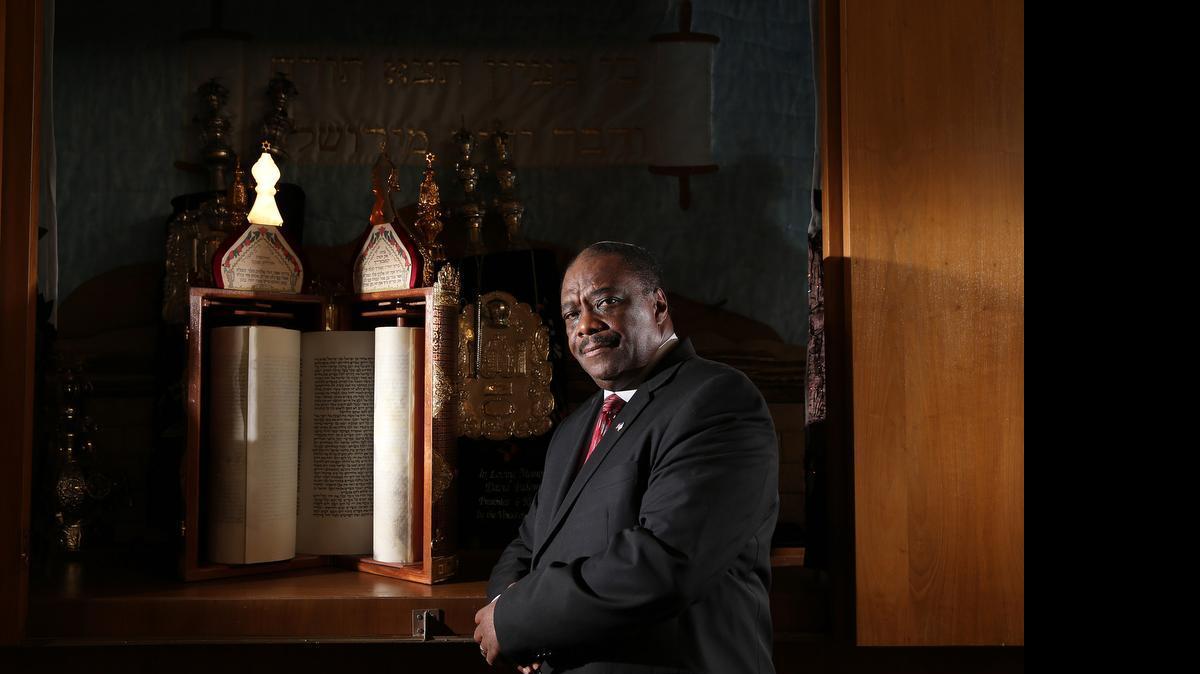 
Rabbi Capers Funnye, of Beth Shalom Bnai Zaken Ethiopian Hebrew Congregation, in his synagogue in Chicago. He is expected to become the chief rabbi of the Israelites this fall.
