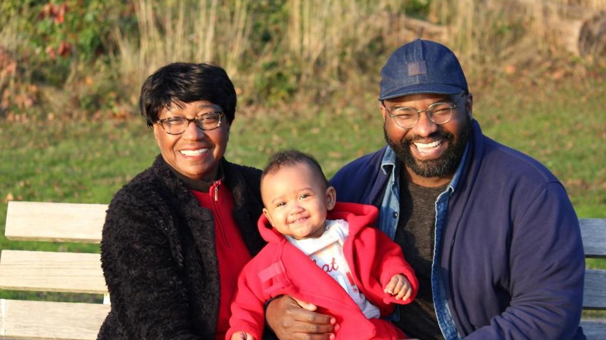 Dorothy Ngongang, her son Decker and her granddaughter Neale in December.
