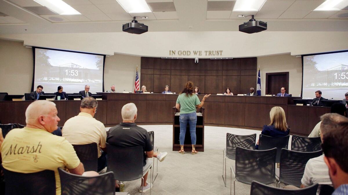 The York County Council listens to a resident’s concerns Monday night in York. At the end of the public portion of the meeting, Chairwoman said she’s received a death threat over a decision in Fort Mill. Councilman William “Bump” Roddey said he’s received a threatening letter, too.