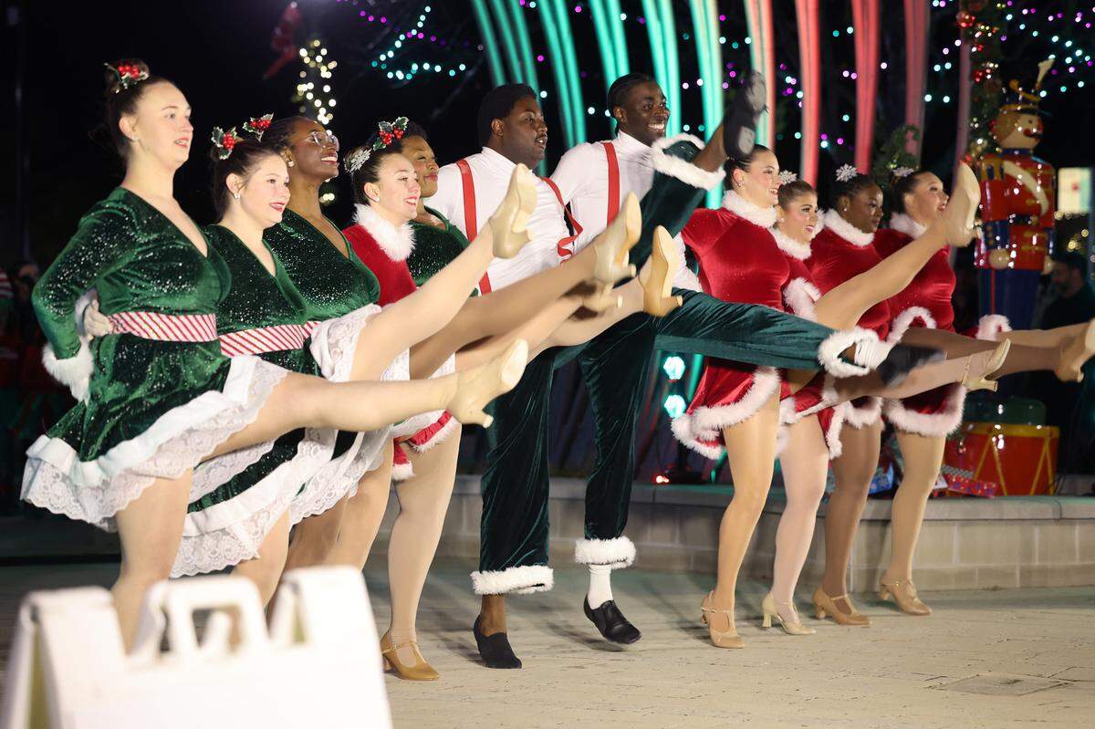 Dancers perform Thursday at the opening ceremony of ChristmasVille in downtown Rock Hill.