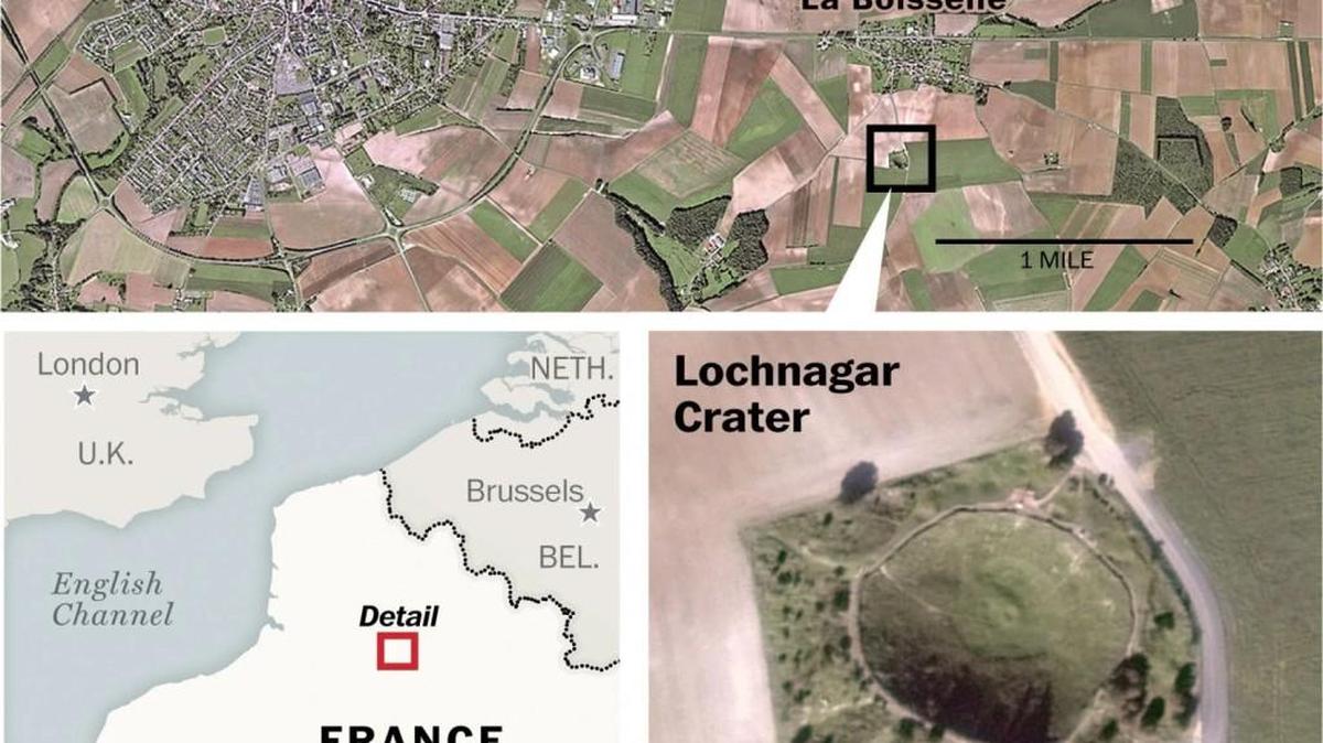 A crater north of Paris is ground zero for the rites marking the centennial of the start of the great battle near the river Somme, which killed 131,000 British soldiers and devastated the nation.