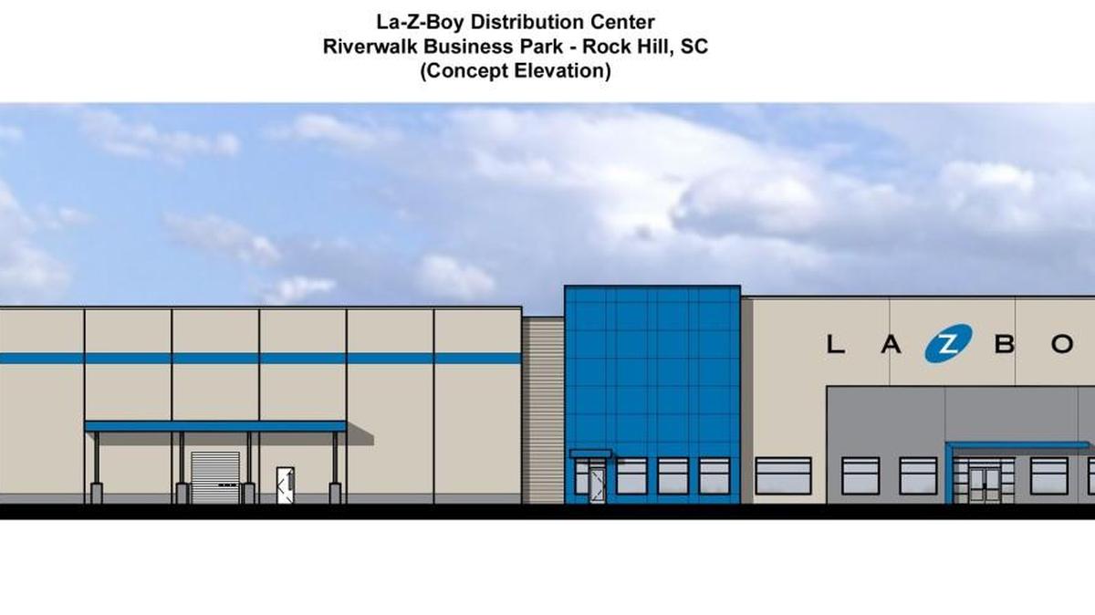 This photo shows a rendering of the new $8 million, 126,000-square-feet La-Z-Boy distribution center that will be located in the Riverwalk Business Park in Rock Hill.