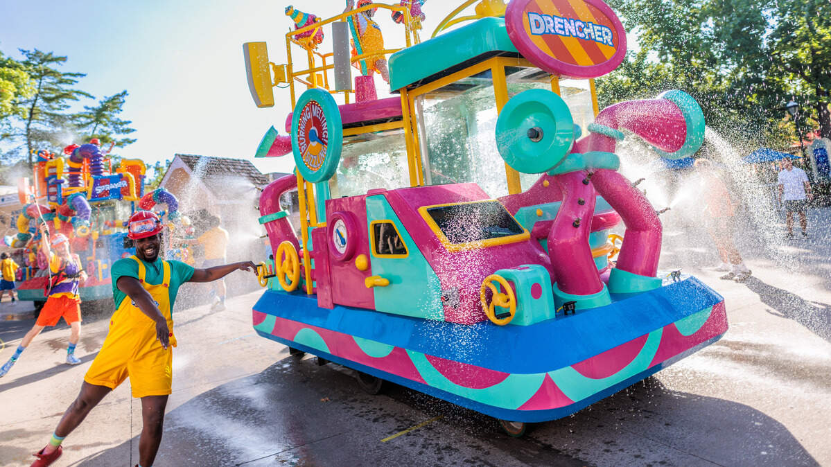 A summer water parade is one of several new features this year at Carowinds, which opens Saturday.