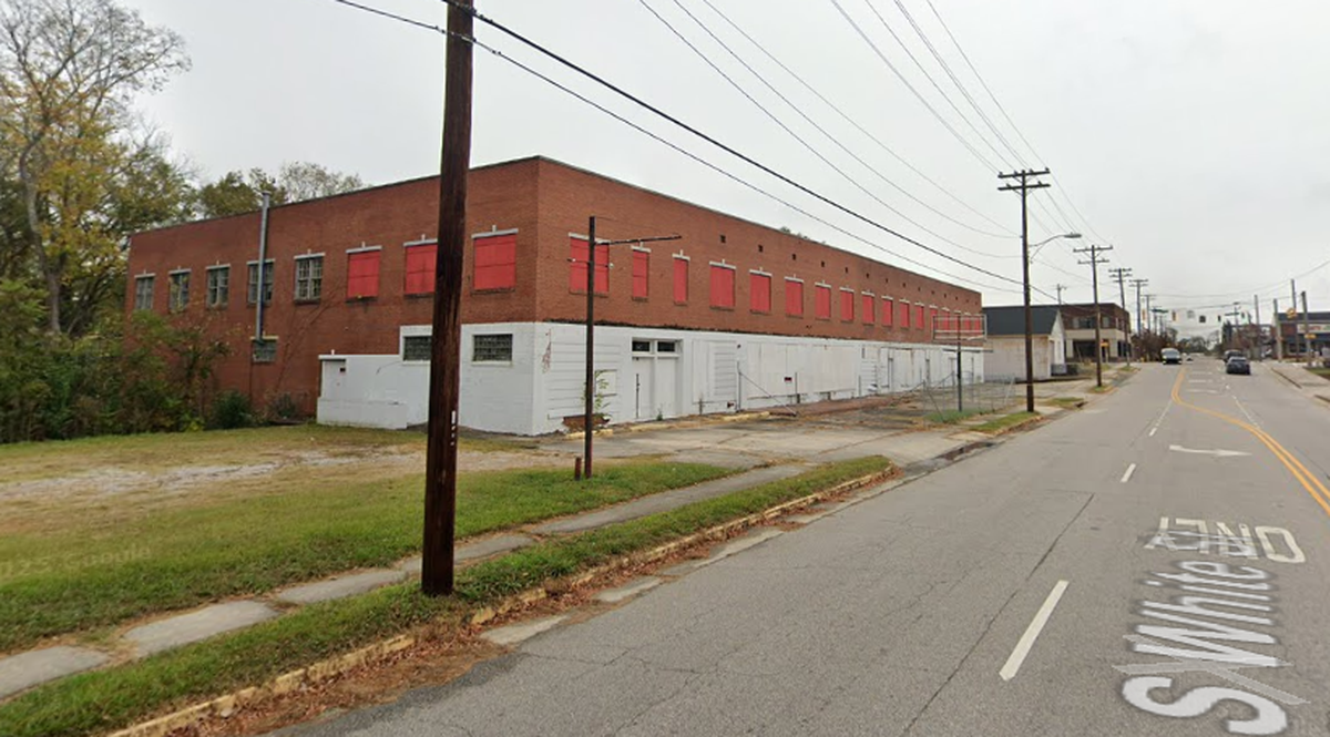 This Google Maps image shows the former Ellen Dean Hotel in downtown Lancaster. The site is up for redevelopment as apartments and retail.