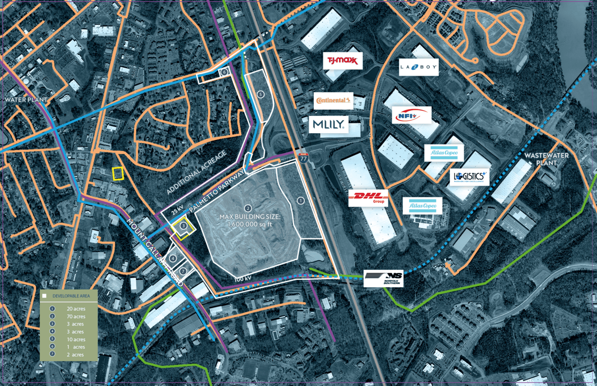 Marketing material shows the Palmetto Research Park site in Rock Hill, where a former Carolina Panthers headquarters property is now bringing life sciences companies.