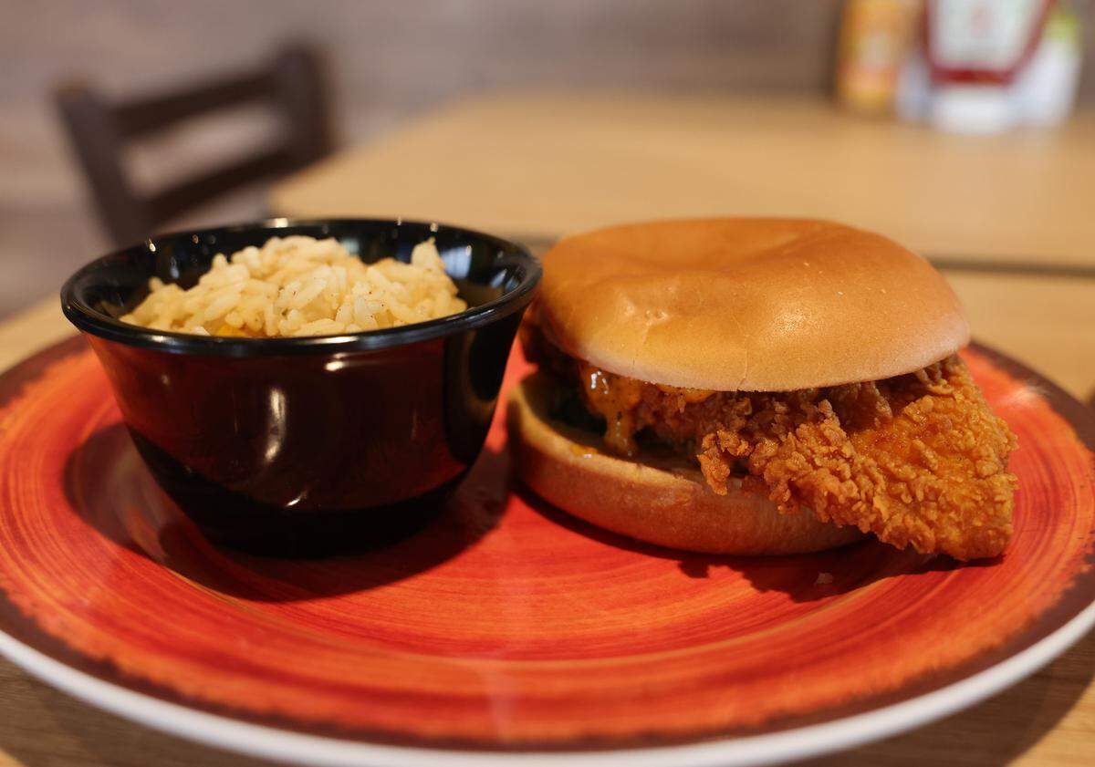 Pollo Campero serves a variety of chicken dishes such as a fried chicken sandwich.