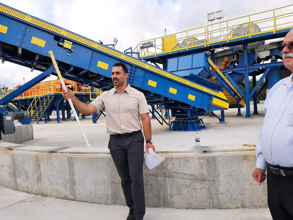 Palmetto Recycling project manager Mark Saleh leads a tour of the new auto and metal recycling facility near Porter Road and Interstate-77 in Rock Hill.