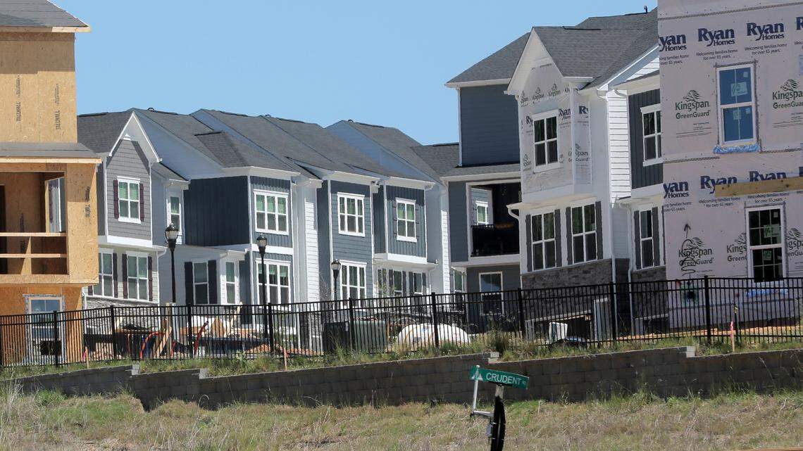The Trinity Townes development is under construction in Tega Cay.