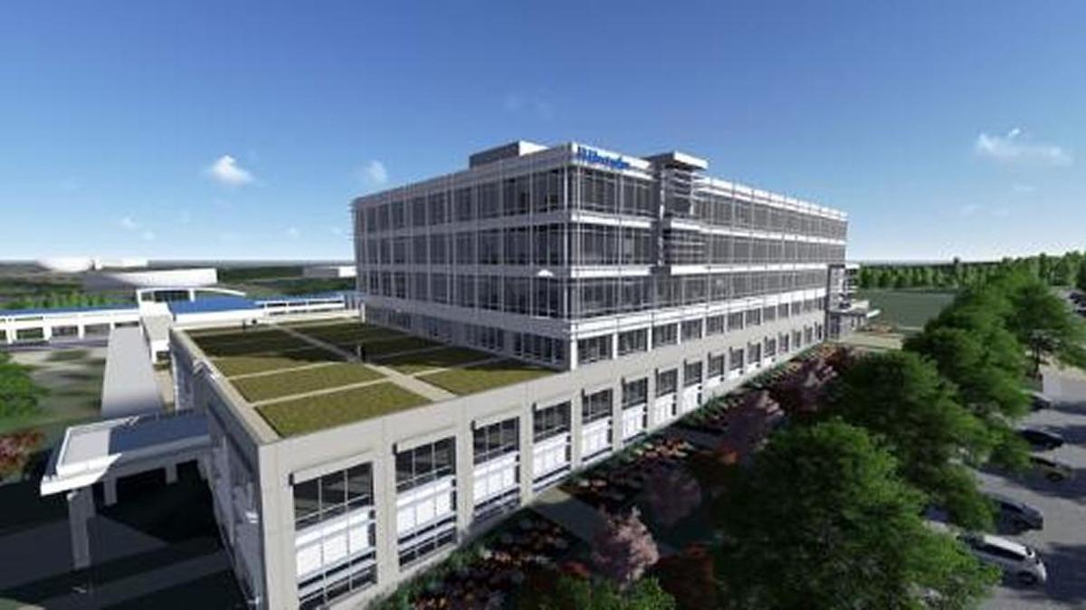 
A rendering from 2013, when Electrolux announced 810 new Charlotte jobs and a planned six-story, 375,000-square-foot building adjacent to its headquarters on David Taylor Drive in the University area.
