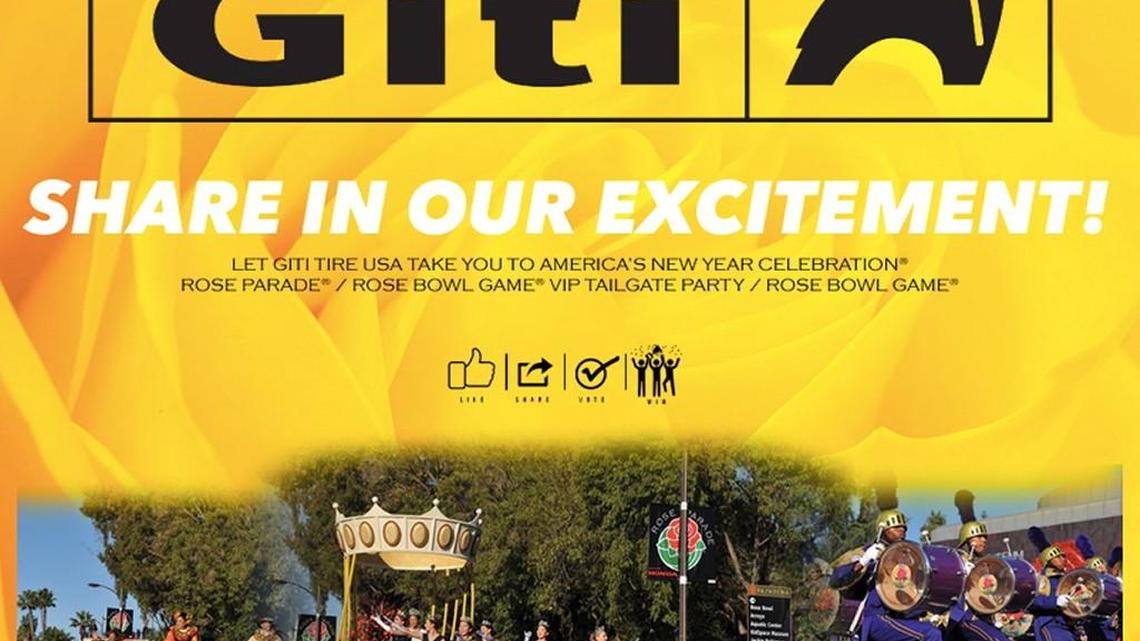 Still time to enter Giti Tire’s Rose Parade contest