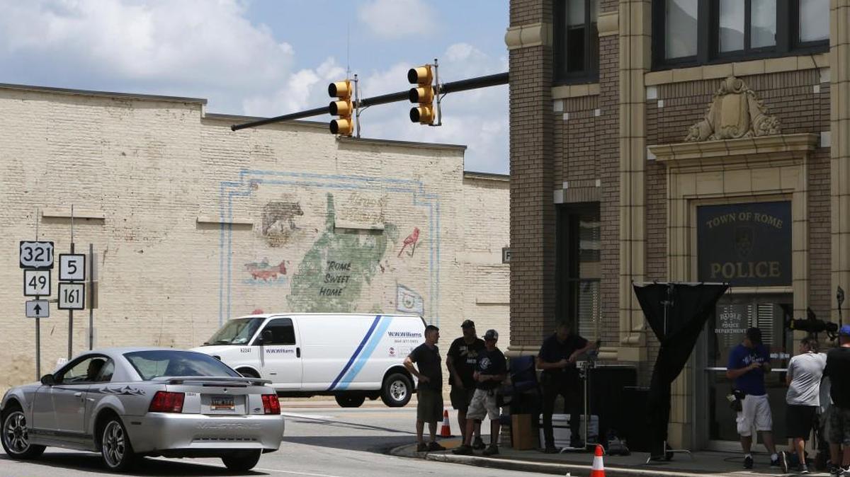 “Outcast" is filmed around East Liberty Street on Tuesday.