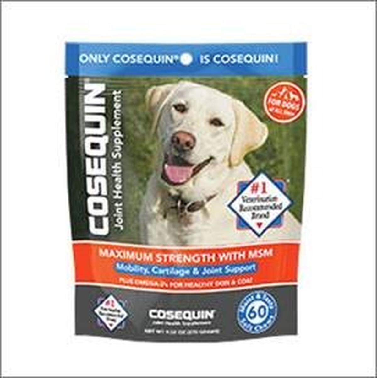 Cosequin pet joint health supplement produced by Nutramax in Lancaster