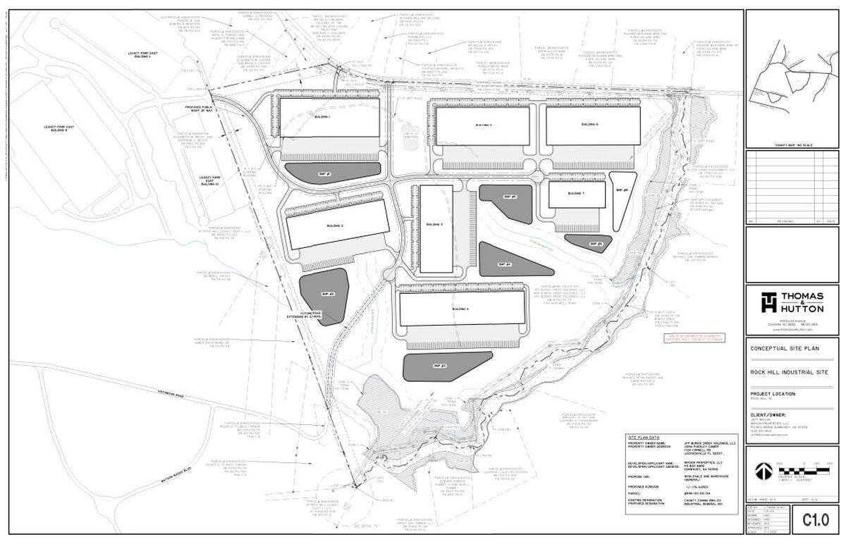 A concept plan shows more than 1 million square feet of new industrial park space in Rock Hill, but neighbors near Hopewell Road aren’t happy about it.