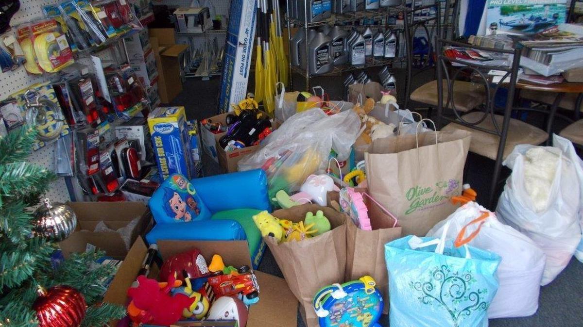 Gregory RV and Marine of Rock Hill collected about three truck loads of toys this year that were distributed to needy families through Lakewood Baptist Church.