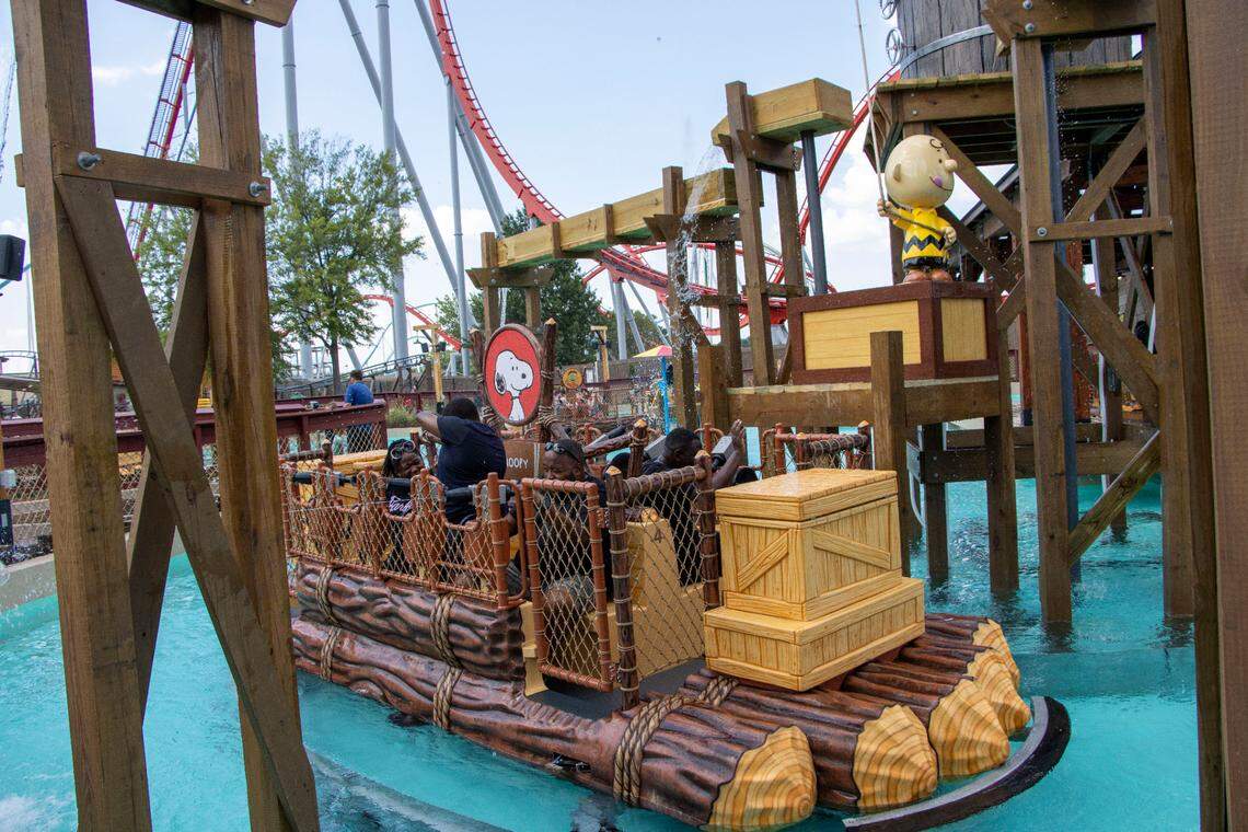 Charlie Brown’s River Raft Blast is one of several rides for children at Carowinds. The theme park has a new offering for families with childre age 3 to 5.