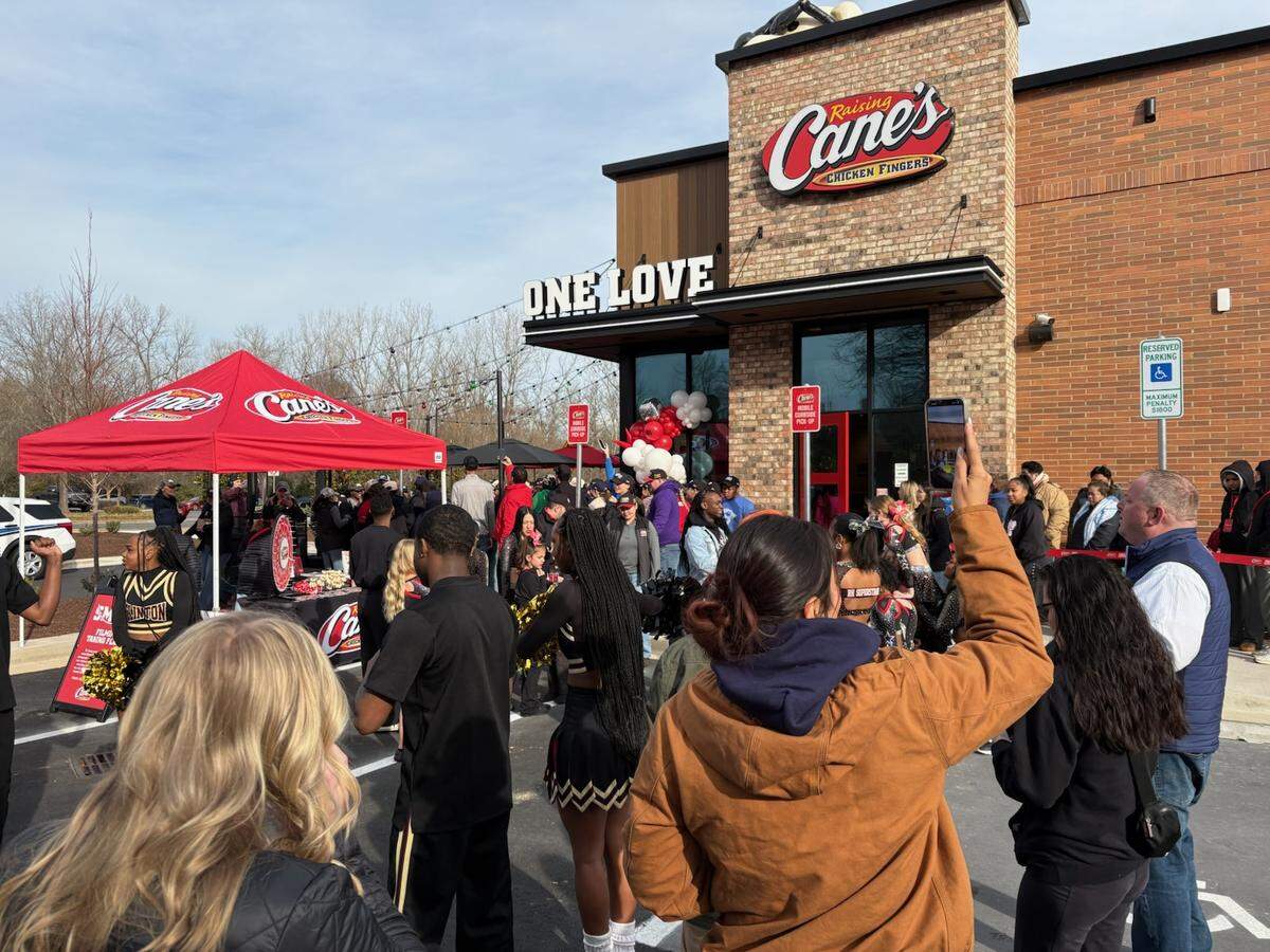 Raising Cane’s, known for its TikTok famous dipping sauce and its hot chicken tenders, opened a location on Tuesday in Rock Hill.