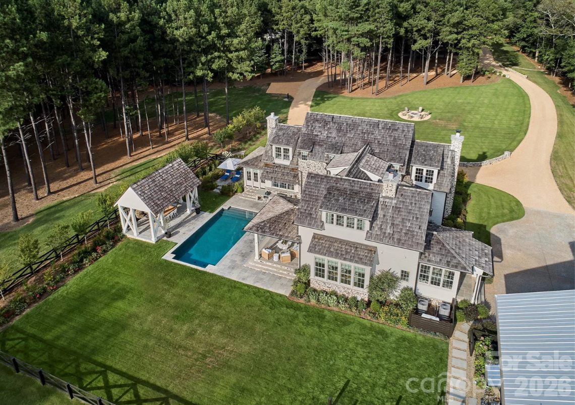 A heated pool and detached garage are features of the Fort Mill property listed at $4.5 million, that’s now under contract.