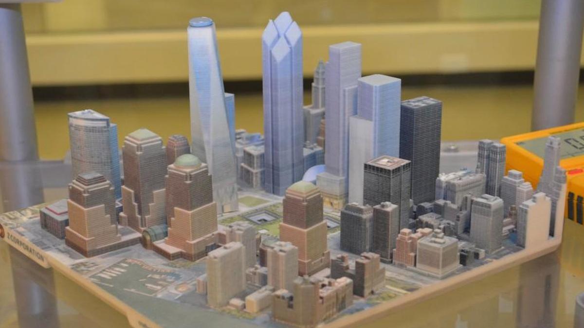
In this 2013 file photo, employees at 3D Systems in Rock Hill started with a three-dimensional computer representation to create a miniature downtown city displayed at the company’s headquarters in the Waterford Business Park. The city model was built one layer – no bigger than the width of a human hair – at a time.
