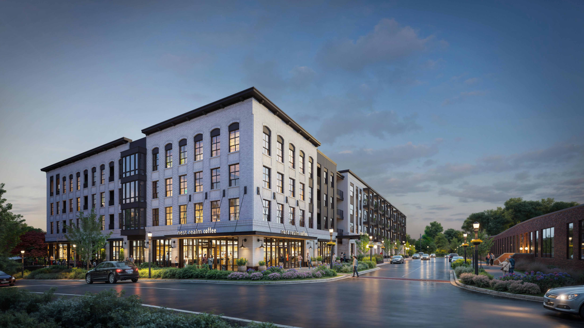 A new apartment building near downtown Fort Mill will add first-floor retail and a parking deck.
