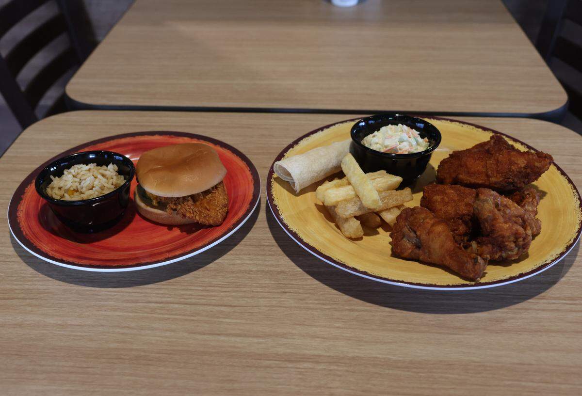 Pollo Campero serves a variety of chicken dishes such as the fried chicken, right, and a fried chicken sandwich.