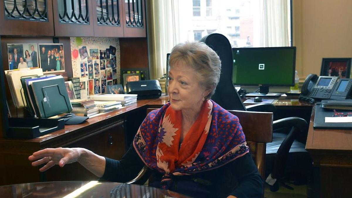 Kim Fleming, chairman of Hefren-Tillotson, in her downtown Pittsburgh office. Fleming saw the demographics of the region trending younger and decided to diversify her team of advisers to serve a younger population.