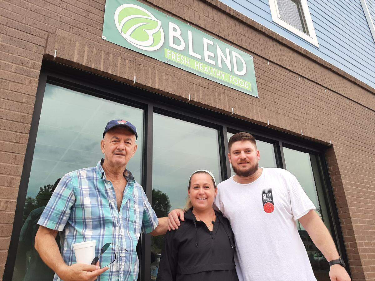 Pete, Caitlin and Peter Demas opened Blend in Rock Hill’s Riverwalk development in 2022.