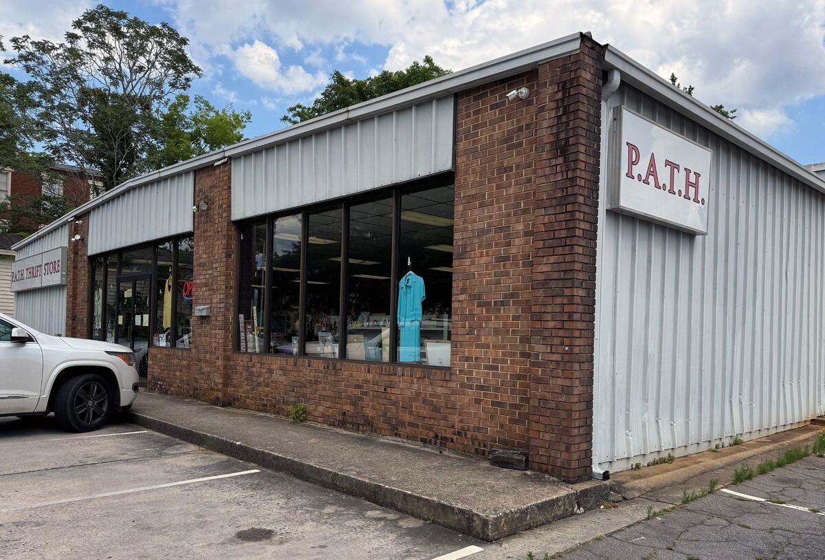 The P.A.T.H. thrift store location on South Congress Street is a property that could be developed as a hotel. A three-story Hampton Inn and Suites by Hilton would go on three county-owned properties across from the county government center.