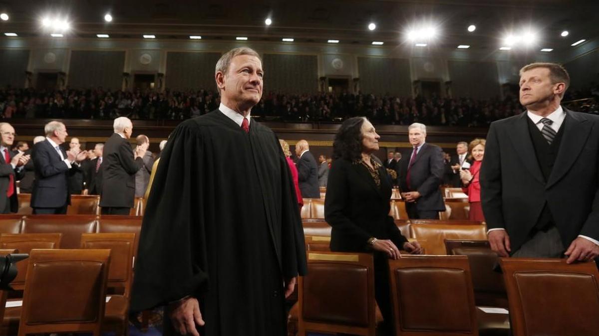 
Supreme Court Chief Justice John Roberts arrives for President Barack Obama’s 2014 State of the Union address. 
