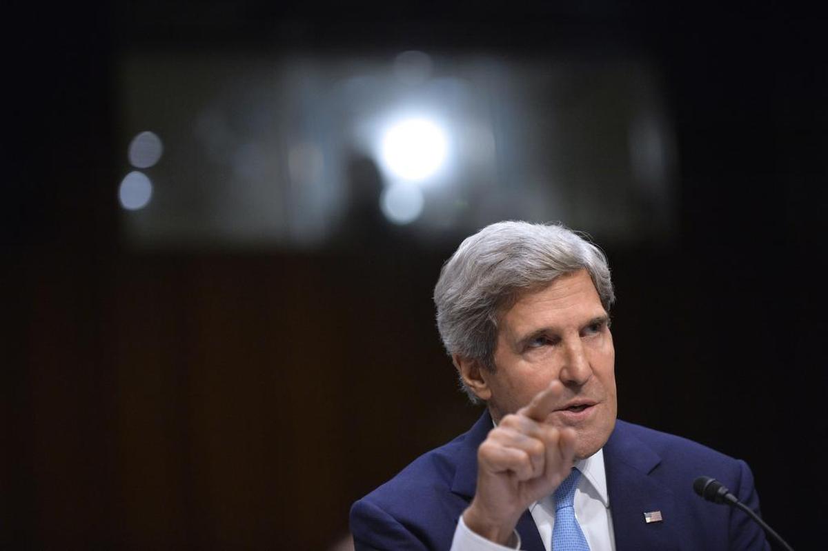U.S. Secretary of State John Kerry testifies before the Senate Foreign Relations Committee during a hearing on the authorization for the use of force in Syria in September of 2013. in Washington, D.C. 
