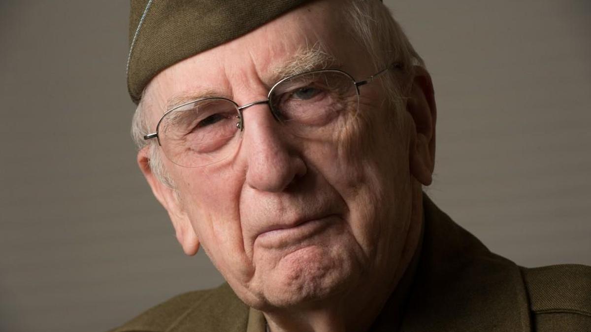 Richard Graff is a 91-year-old veteran from Ashburn, Va., who has been visiting classrooms to talk with students about his experiences in battle.
