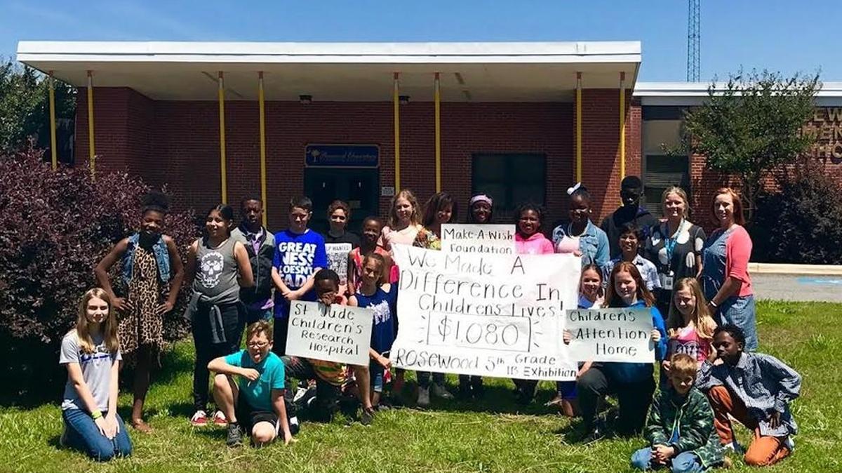 Rosewood Elementary International Baccalaureate School’s fifth grade students raised money for three charities.
