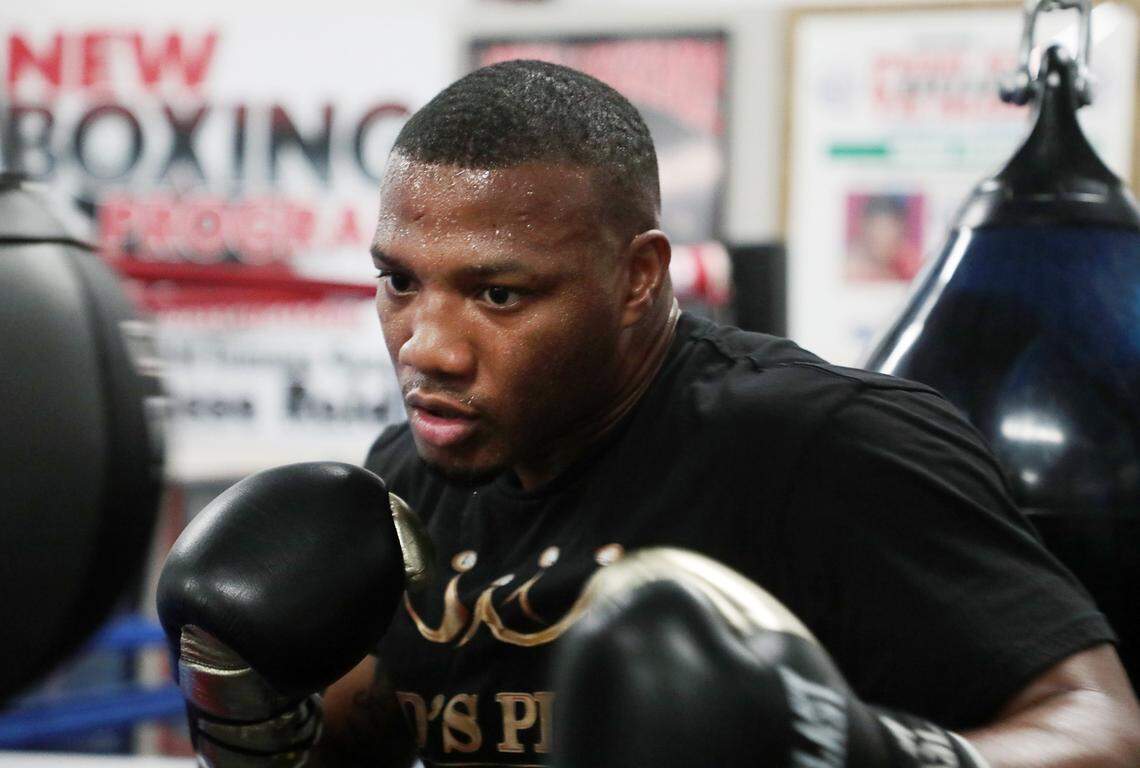 Boxer Craig Parker warms up during training in Rock Hill.